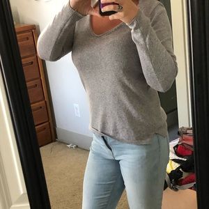 Grey sweater v neck